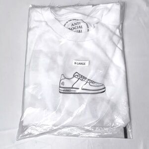 Anti Social Social Club Sneaker Tee Airforce White Size X-Large 100% Authentic